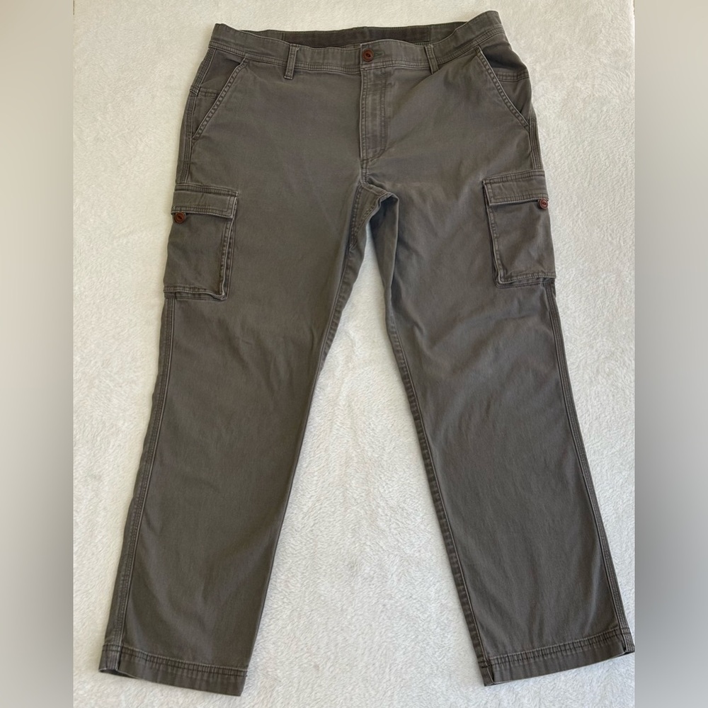L.L. Bean Men's Cargo Pants 38x30 Brown Canvas Bean Flex Standard Fit Utility